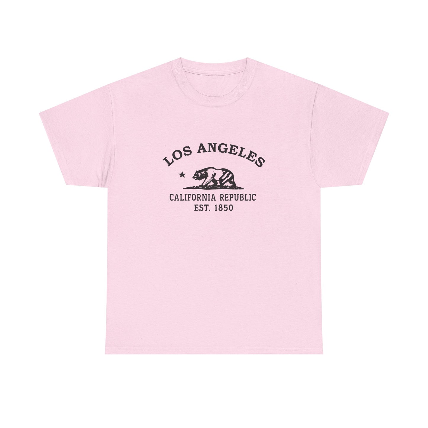 Los Angeles California Vintage Retro Unisex Heavy Cotton Tee - Black Logo