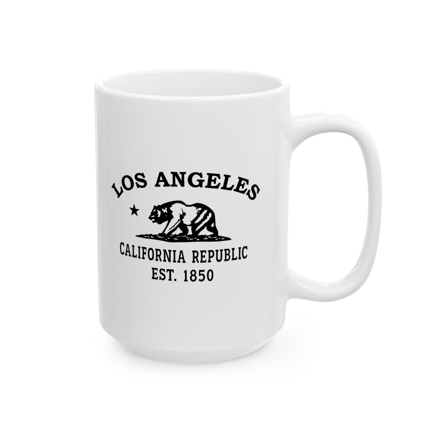 Los Angeles California Vintage Retro Ceramic Mug - Black Logo