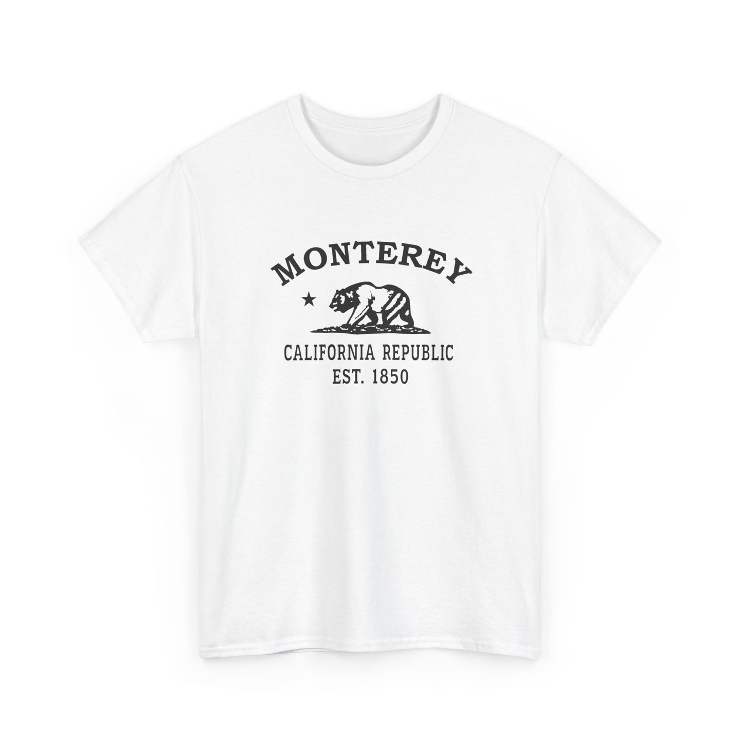 Monterey California Vintage Retro Unisex Heavy Cotton Tee - Black Logo