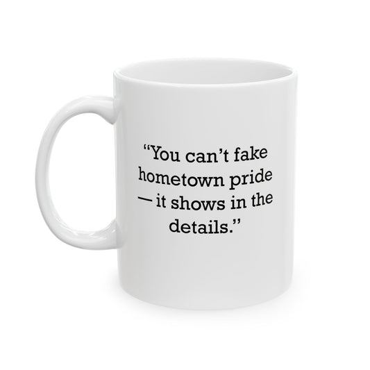 Quote 33 You Cant Fake Vintage Retro Ceramic Mug - Black Logo