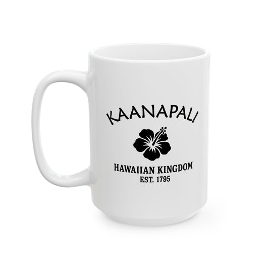 Kaanapali Hawaii Vintage Retro Ceramic Mug - Black Logo