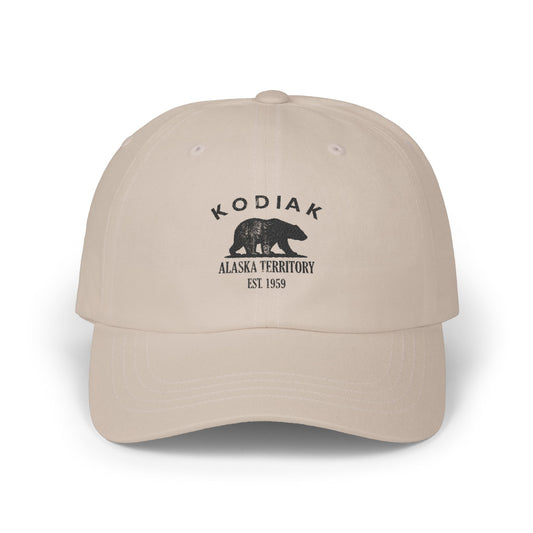 Kodiak Alaska Vintage Retro Embroidered Cotton Cap - Black Logo
