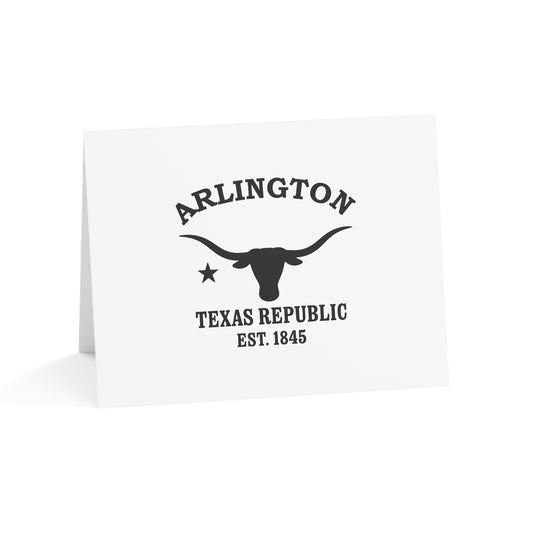 Arlington Texas Vintage Retro Thank You Card Set - Black Logo