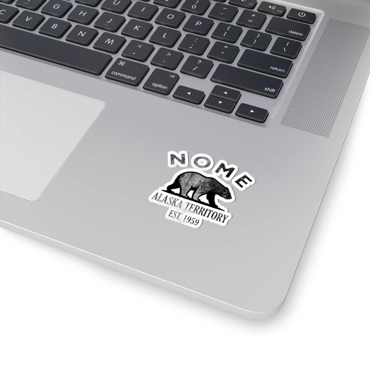 Nome Alaska Vintage Retro Vinyl Sticker - Black Logo