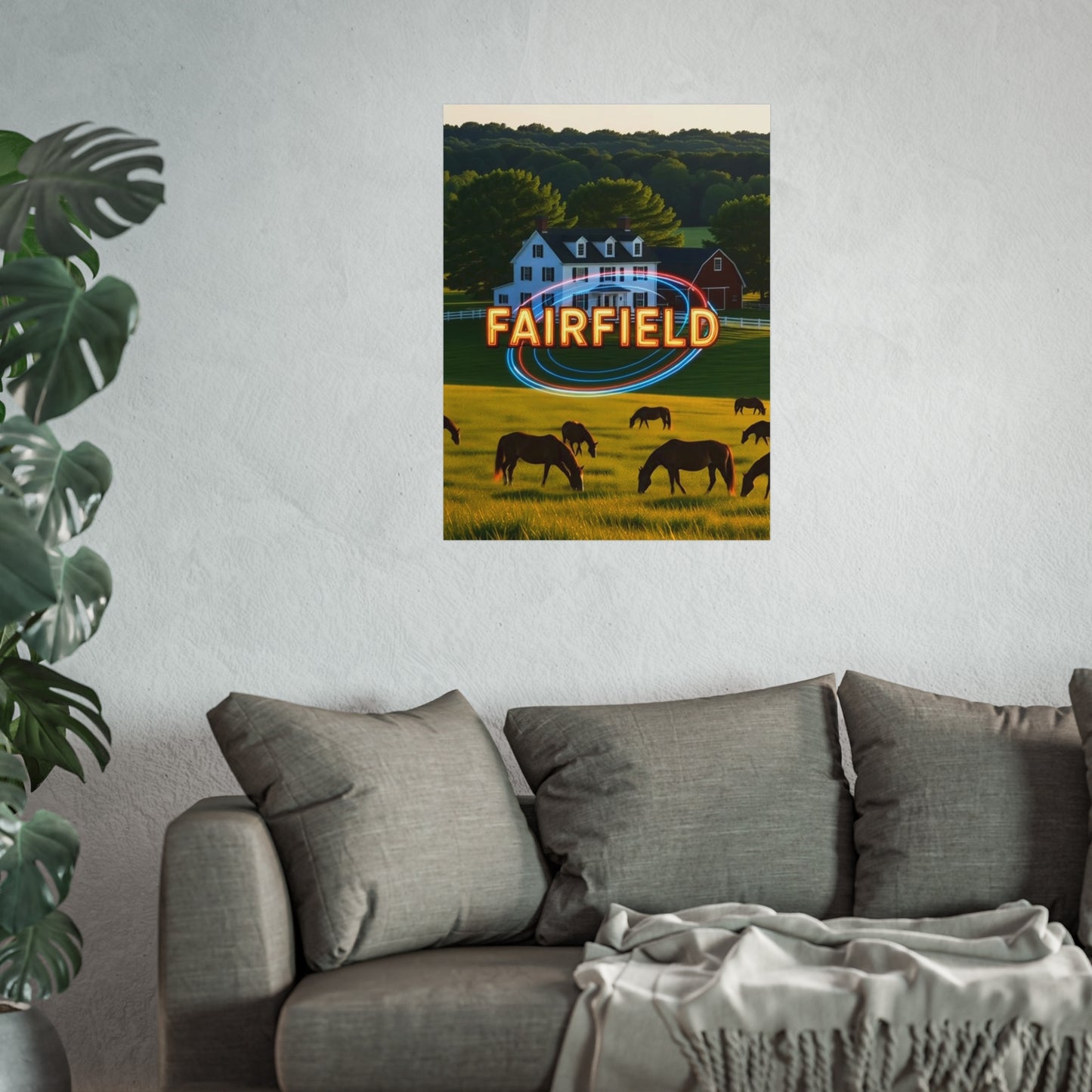 Fairfield Connecticut Vintage Retro Giclée Print Art Series Poster