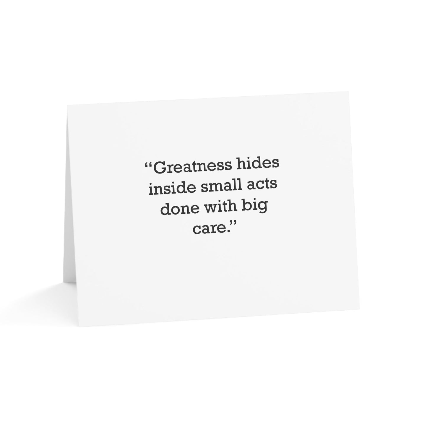 Quote 33 Greatness Hides Inside Vintage Retro Thank You Card Set - Black Logo