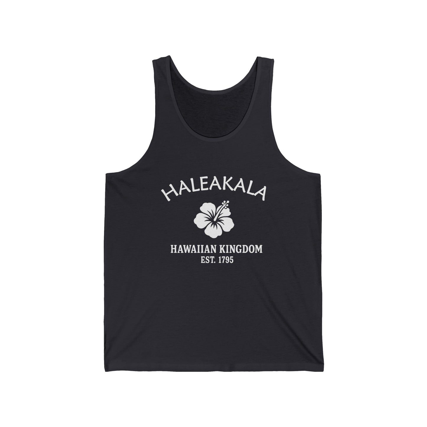 Haleakala Hawaii Unisex Cotton Jersey Tank Top - White Logo