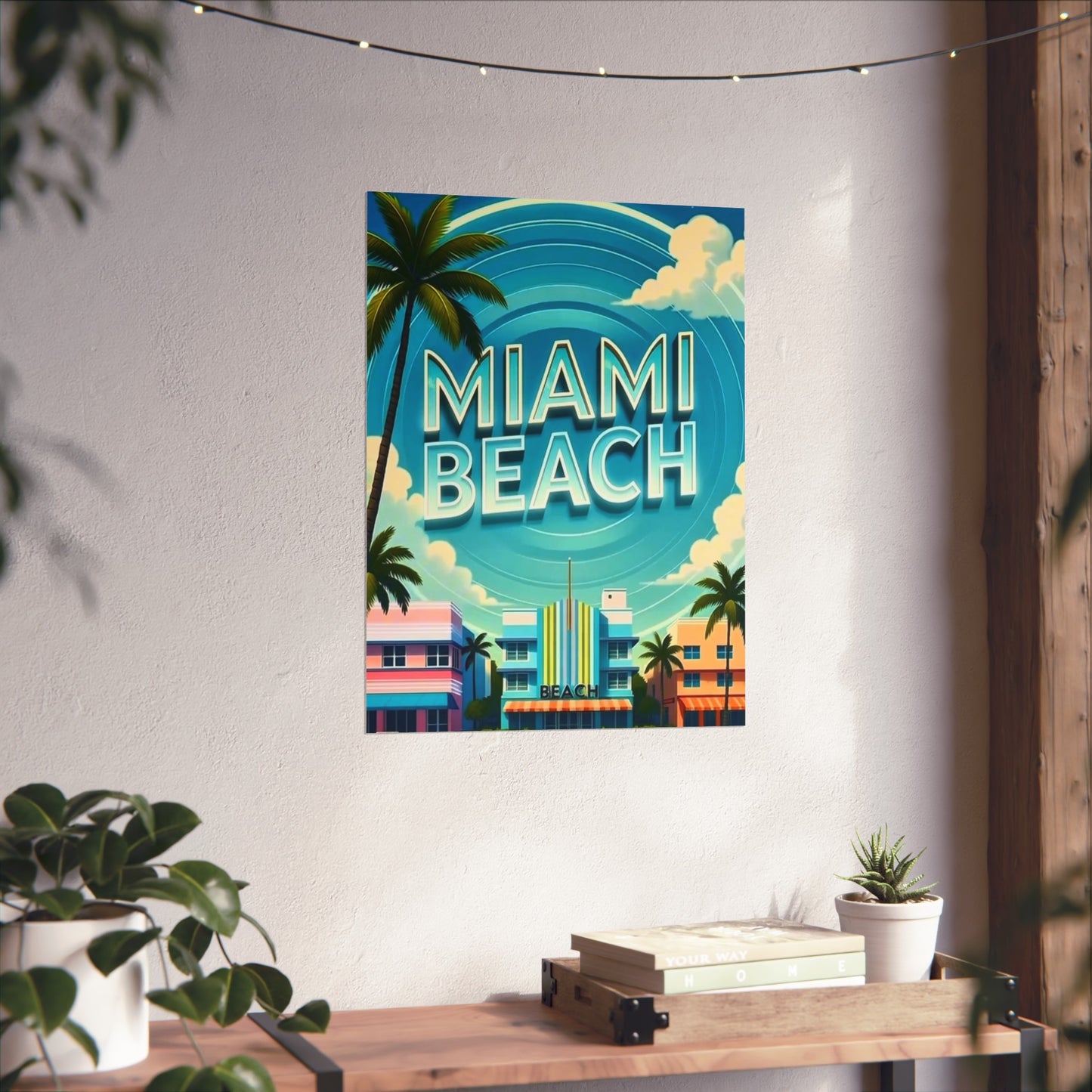 Miami Beach Florida Vintage Retro Giclée Print Art Series Poster