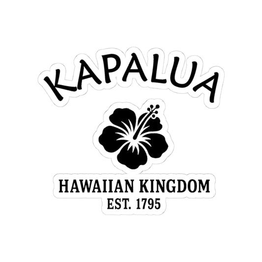 Kapalua Hawaii Vintage Retro Vinyl Sticker - Black Logo