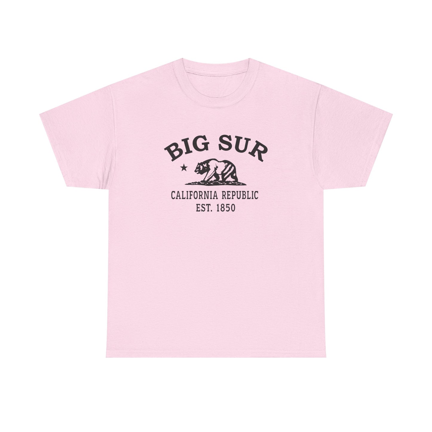 Big Sur California Vintage Retro Unisex Heavy Cotton Tee - Black Logo