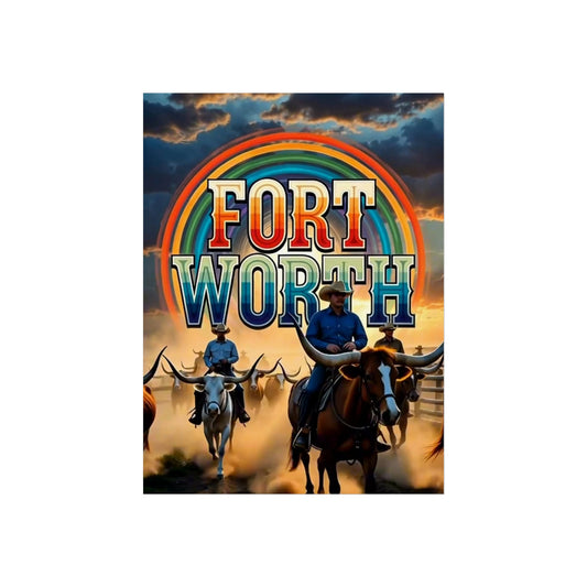 Fort Worth Texas Vintage Retro Giclée Print Art Series Poster