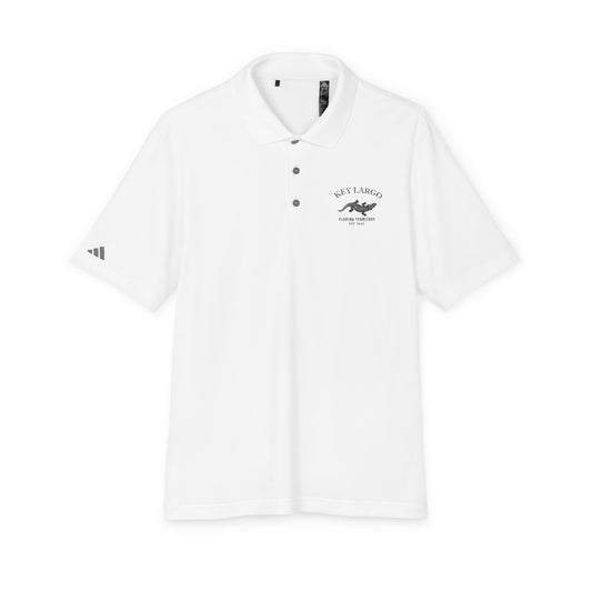 Key Largo Florida Vintage Retro Embroidered Performance Polo Shirt - Black Logo