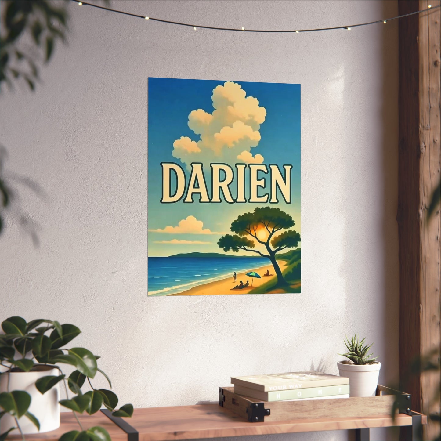 Darien Connecticut Vintage Retro Giclée Print Art Series Poster