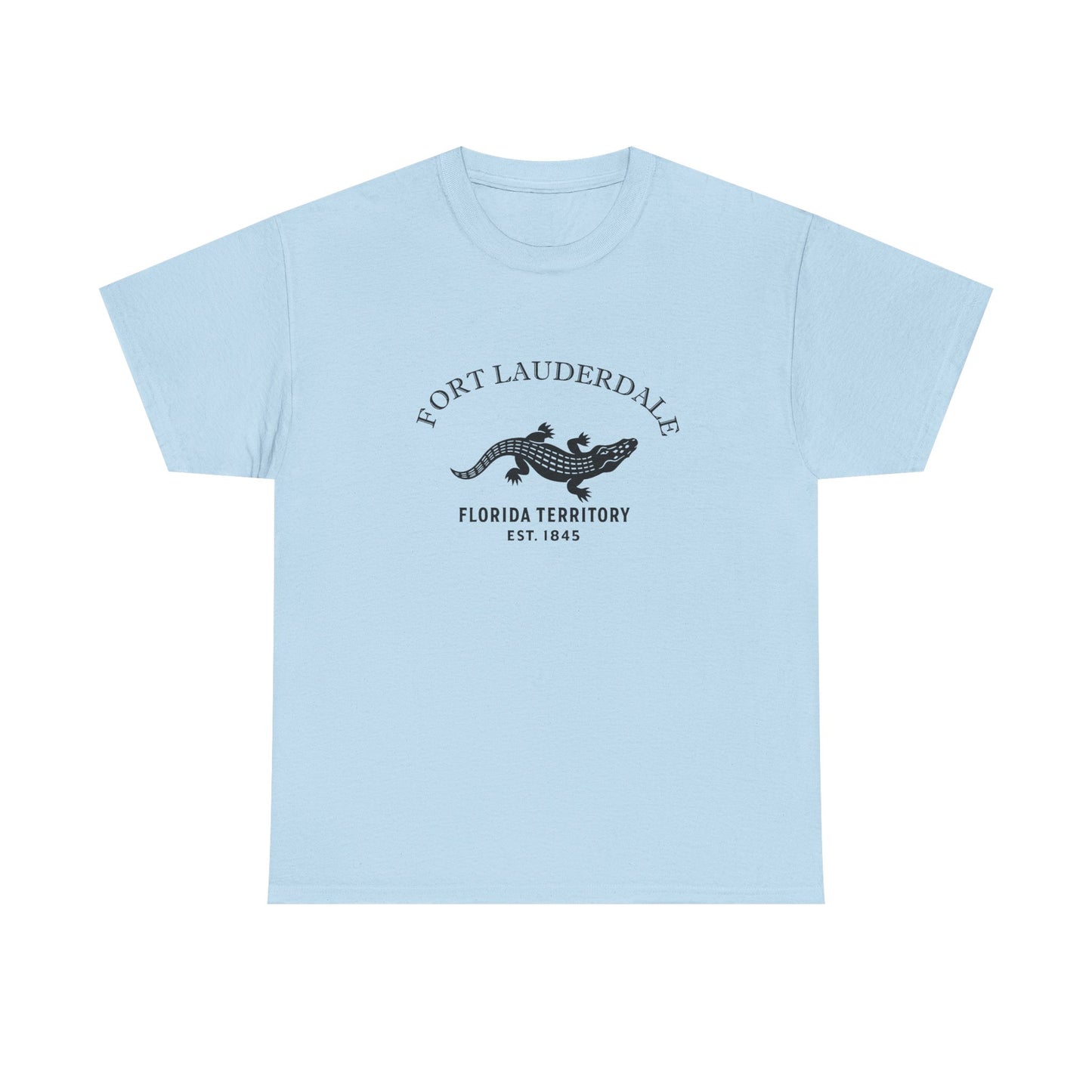 Fort Lauderdale Florida Vintage Retro Unisex Heavy Cotton Tee - Black Logo