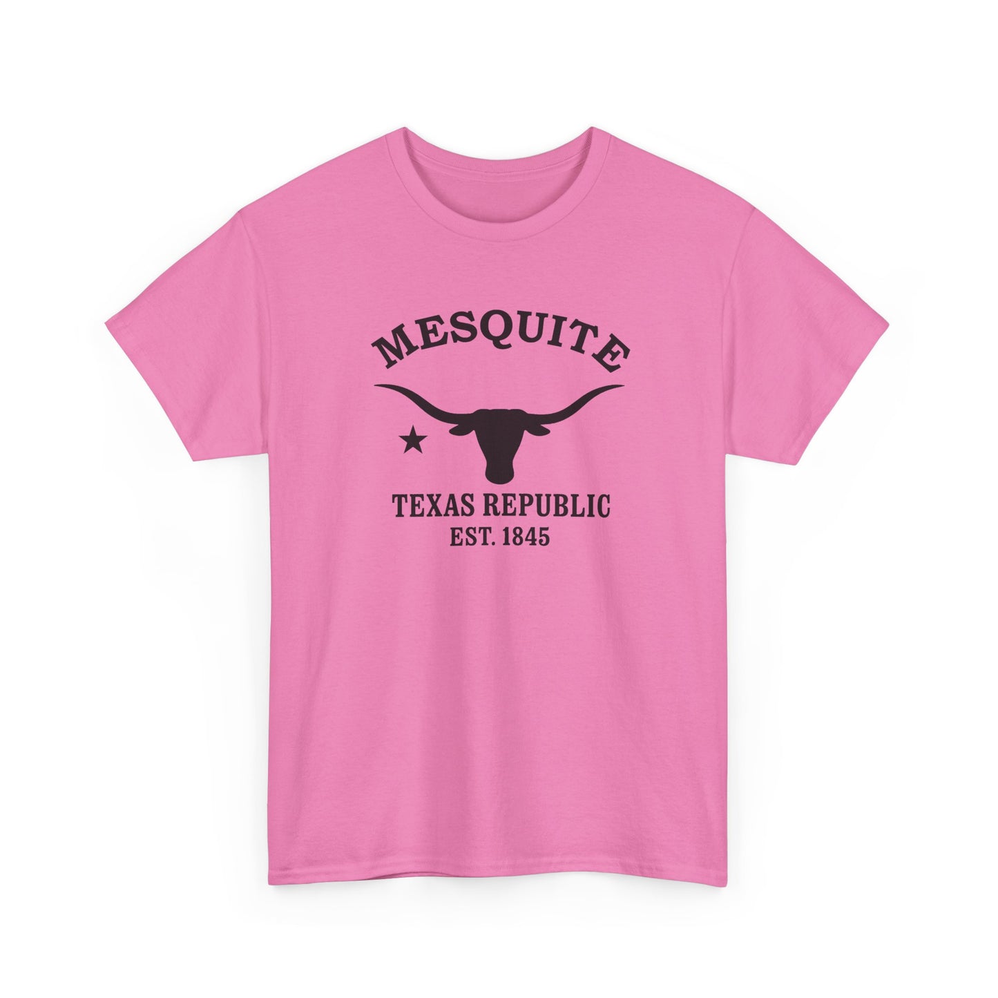 Mesquite Texas Vintage Retro Unisex Heavy Cotton Tee - Black Logo