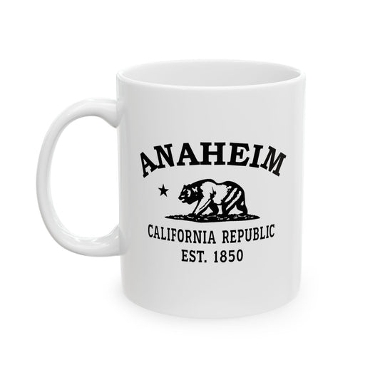 Anaheim California Vintage Retro Ceramic Mug - Black Logo