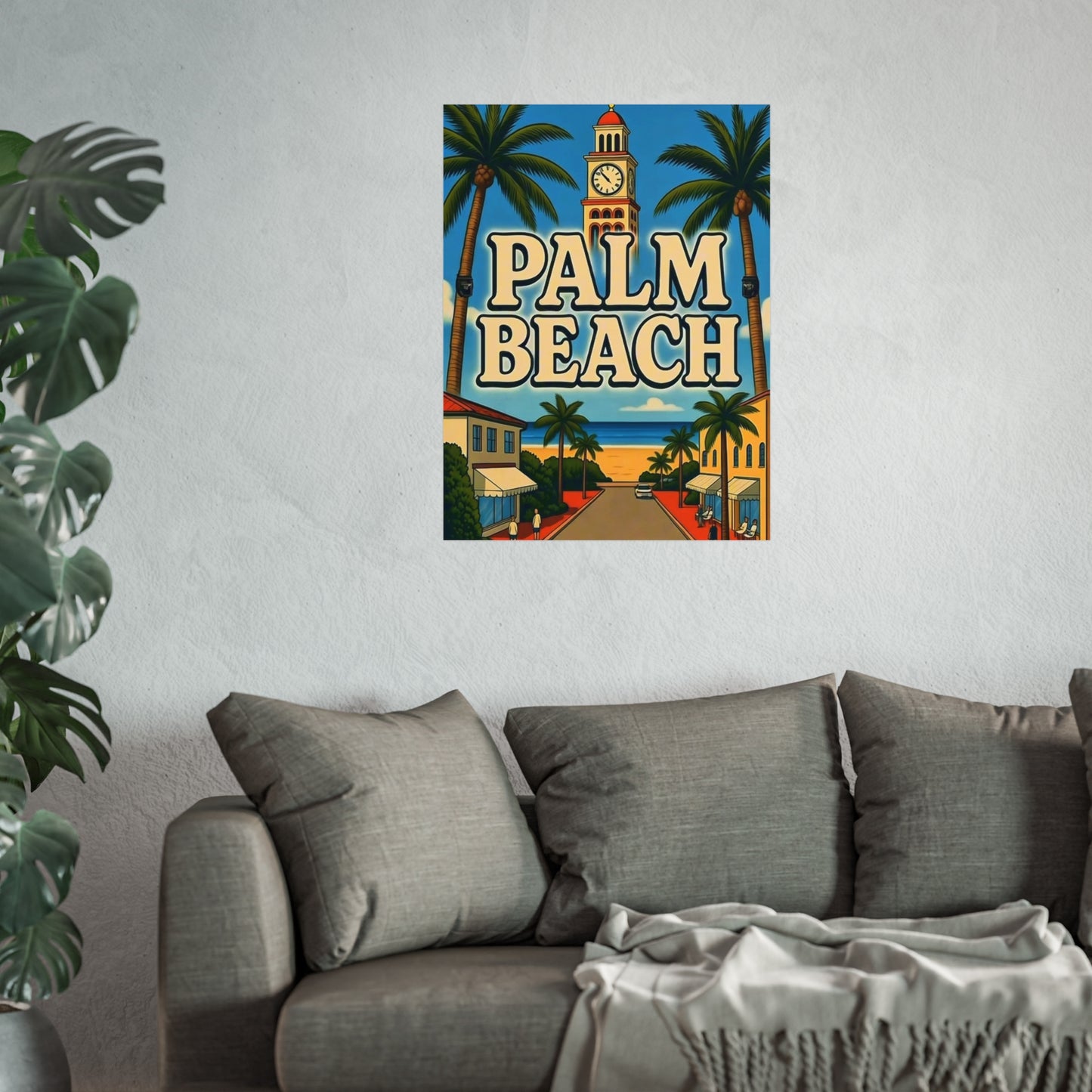 Palm Beach Florida Vintage Retro Giclée Print Art Series Poster