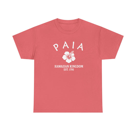 Paia Hawaii Vintage Retro Unisex Heavy Cotton Tee - White Logo