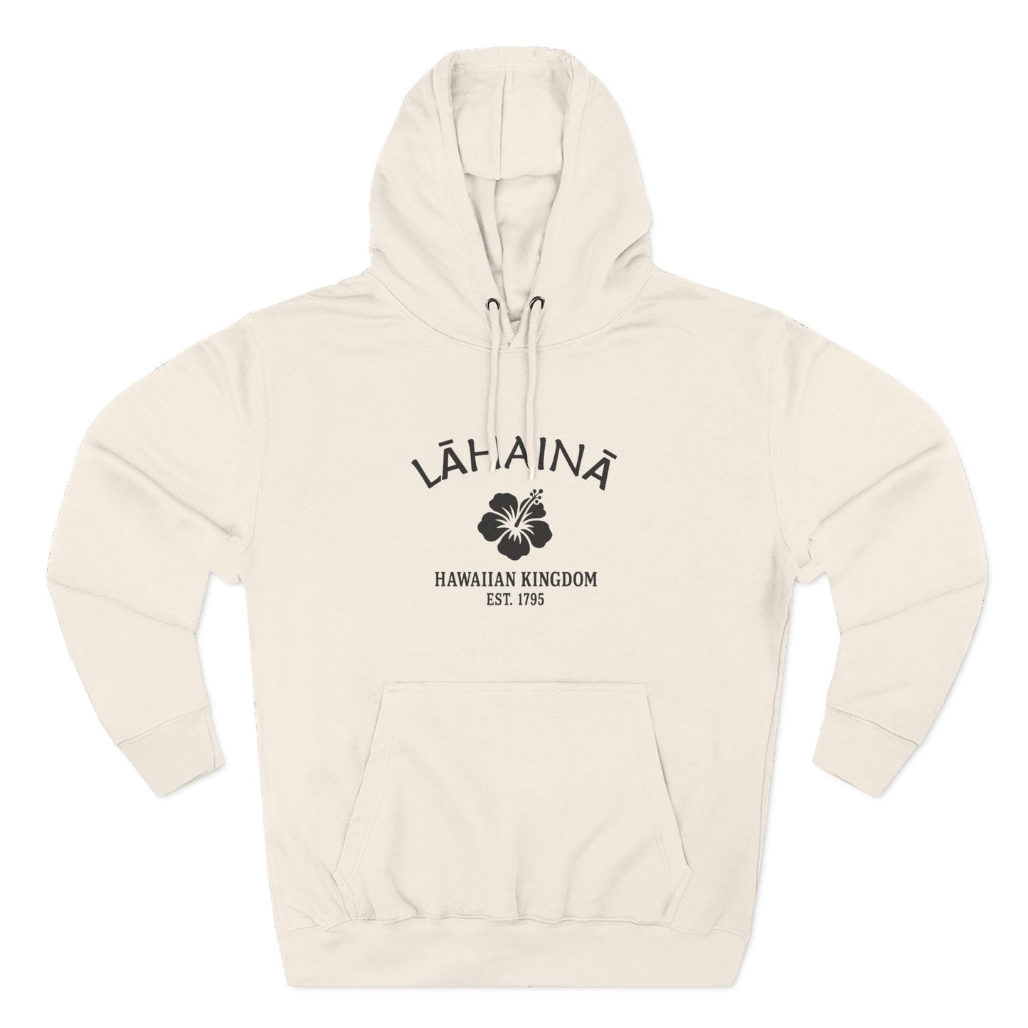 Lahaina Hawaii Vintage Retro Unisex Heavy Cotton Hoodie - Black Logo