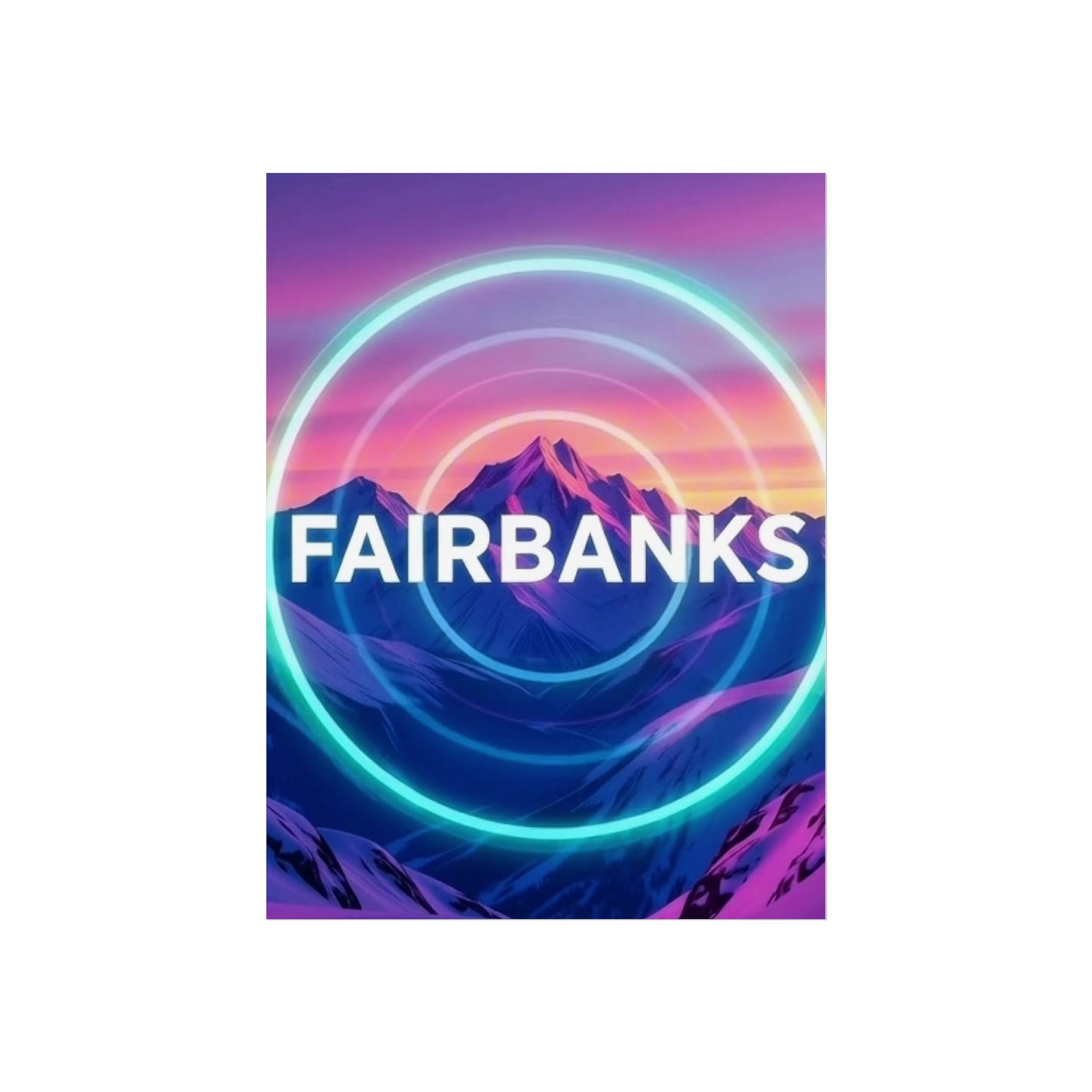 Fairbanks Alaska Vintage Retro Giclée Print Art Series Poster