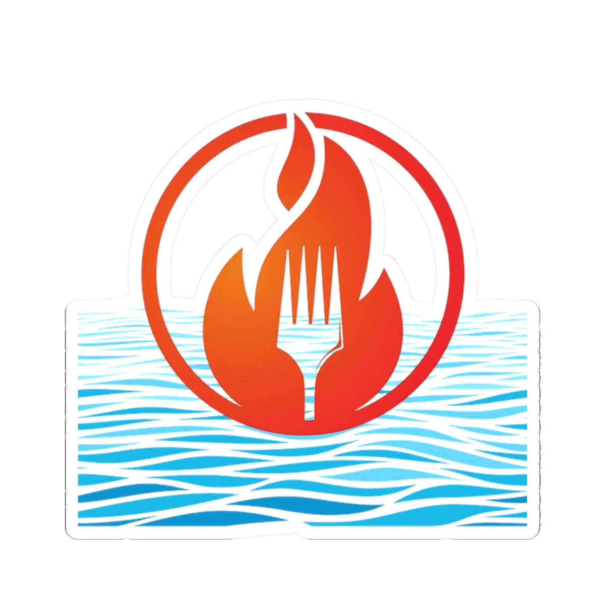 Eat Fire Spring Vinyl Sticker - Image Logo