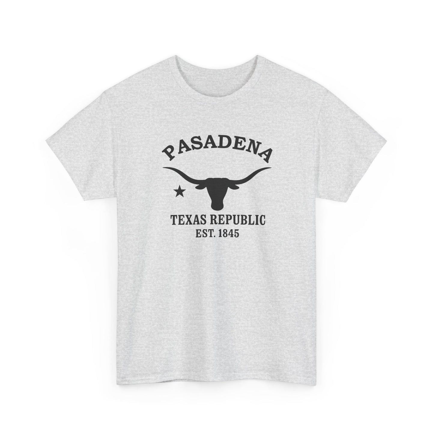 Pasadena Texas Vintage Retro Unisex Heavy Cotton Tee - Black Logo