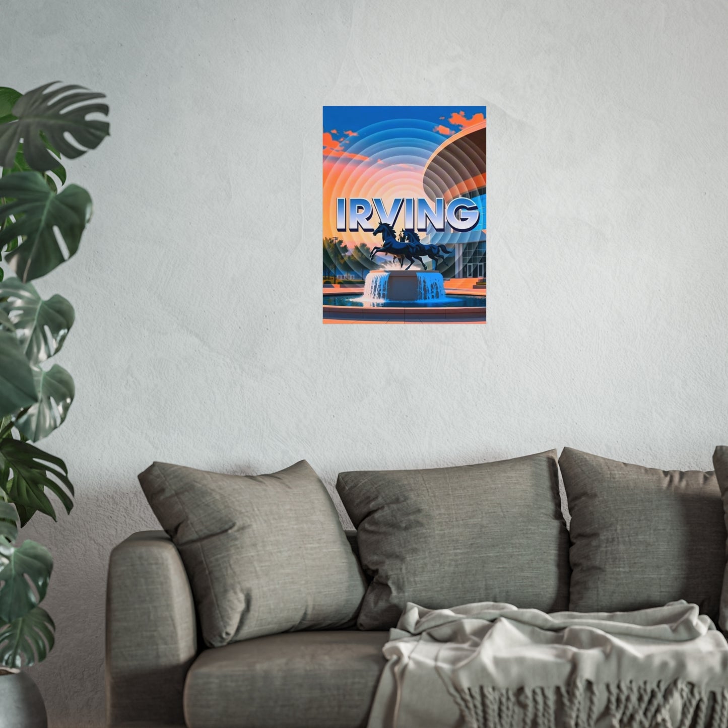 Irving Texas Vintage Retro Giclée Print Art Series Poster