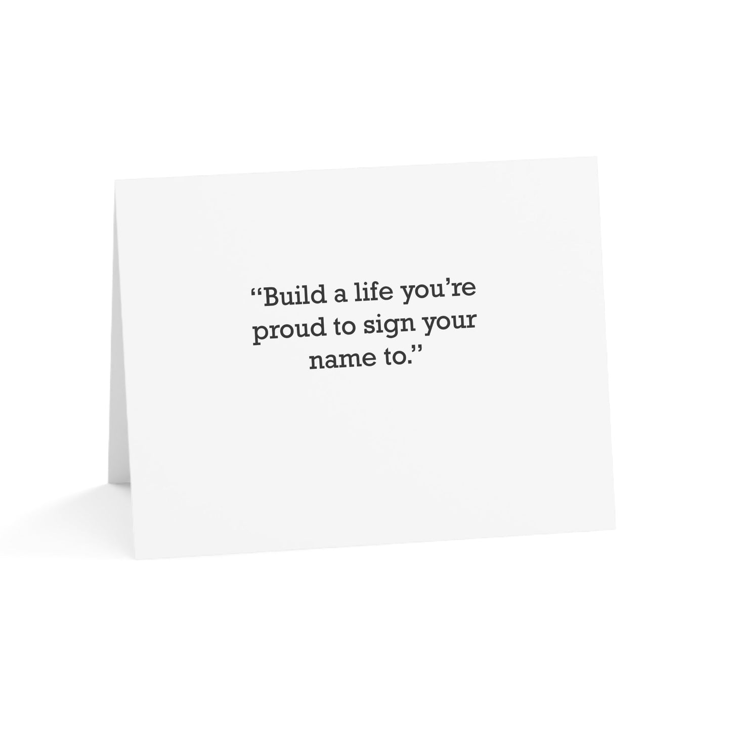 Quote 33 Build A Life Vintage Retro Thank You Card Set - Black Logo