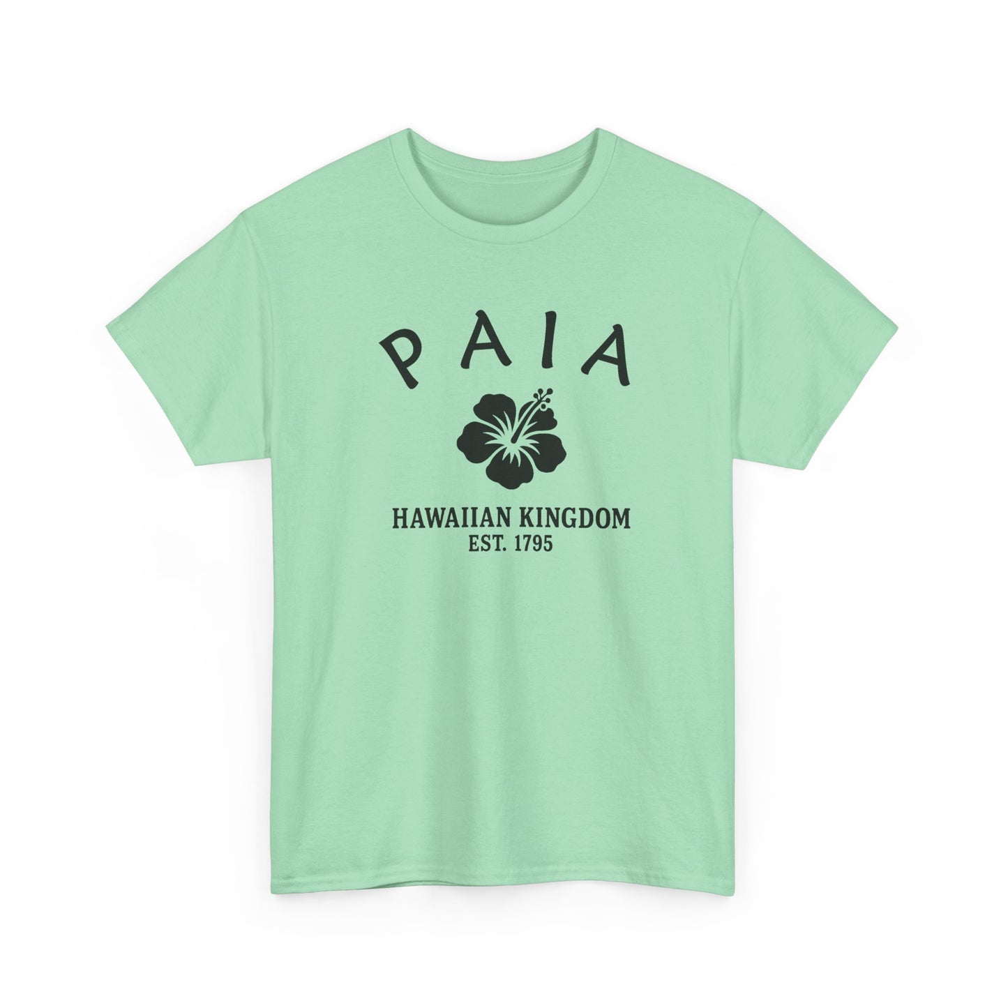 Paia Hawaii Vintage Retro Unisex Heavy Cotton Tee - Black Logo