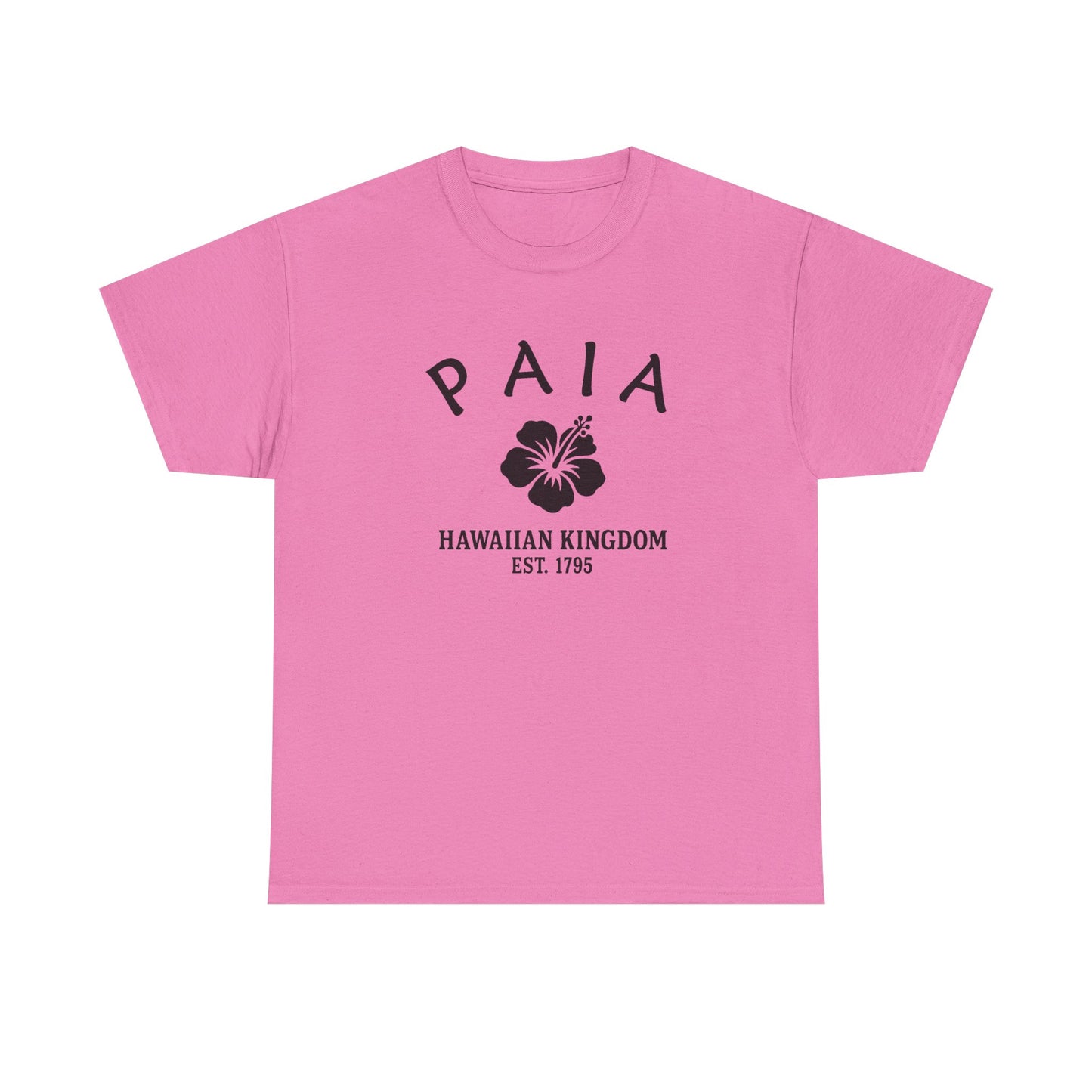 Paia Hawaii Vintage Retro Unisex Heavy Cotton Tee - Black Logo