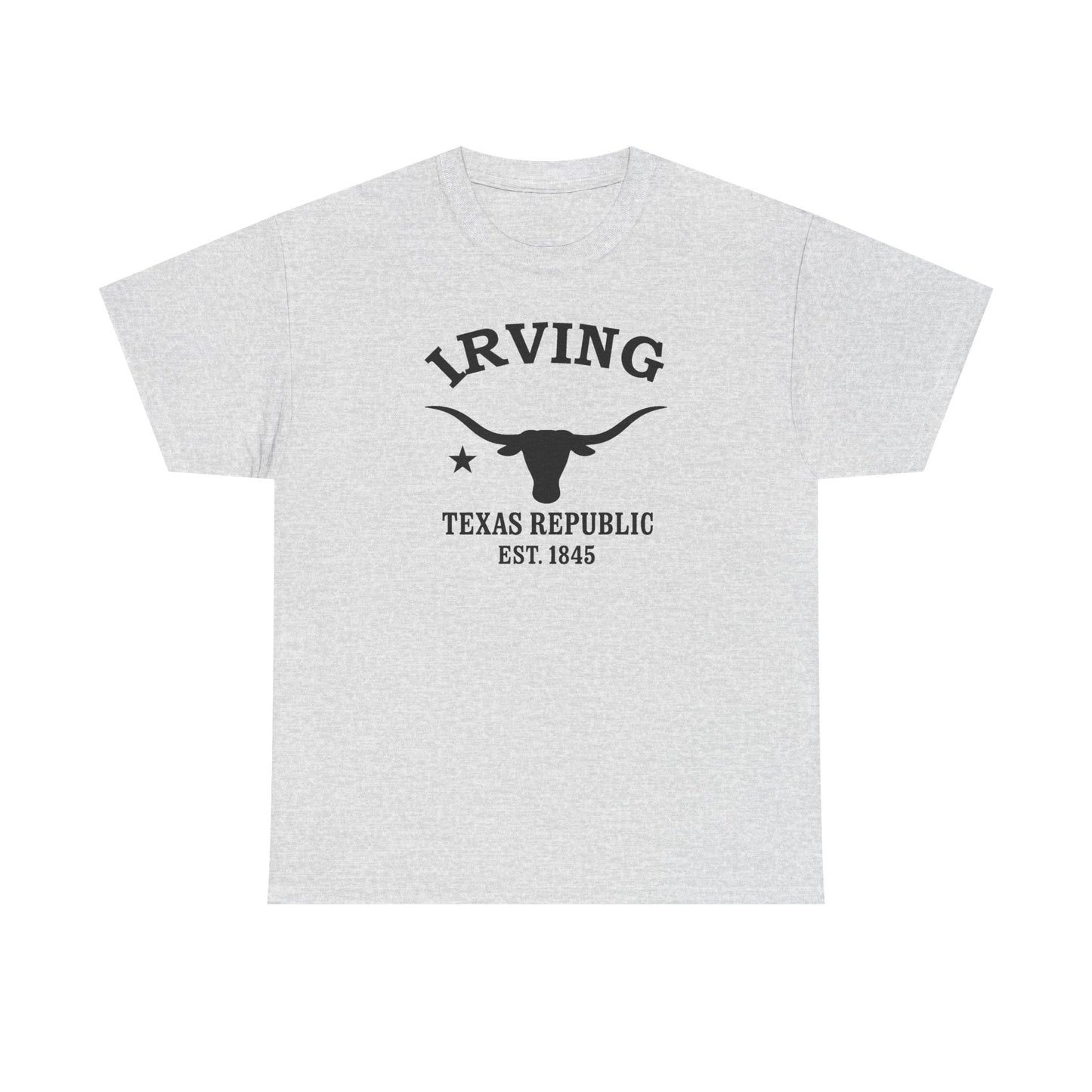 Irving Texas Vintage Retro Unisex Heavy Cotton Tee - Black Logo