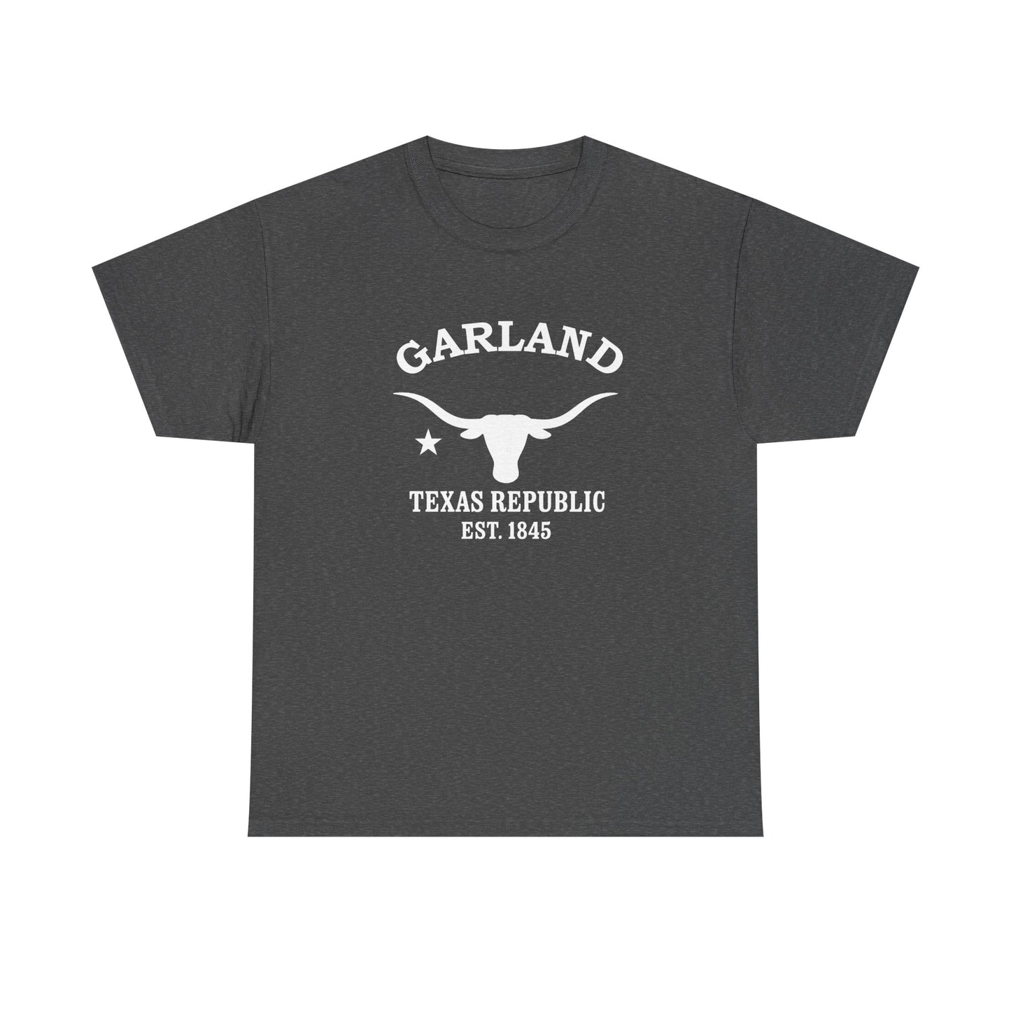 Garland Texas Vintage Retro Unisex Heavy Cotton Tee - White Logo