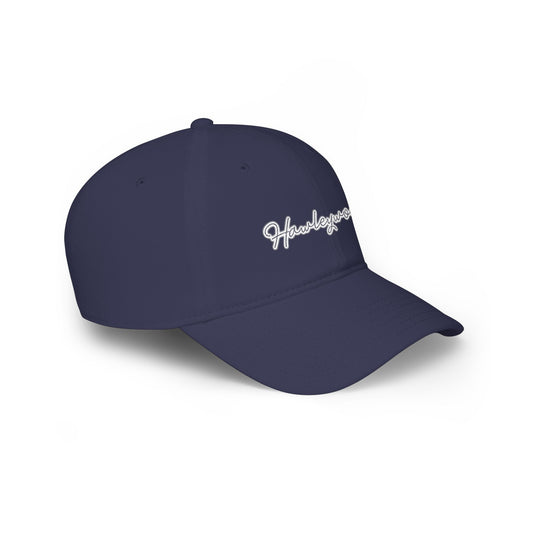 Hawleywood Vintage Retro Cotton Cap — White Logo
