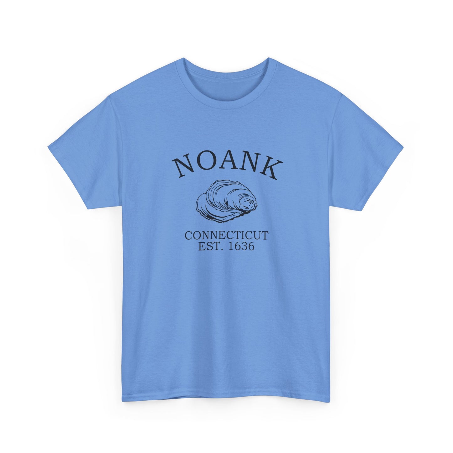 Noank Connecticut Vintage Retro Unisex Heavy Cotton Tee - Black Logo