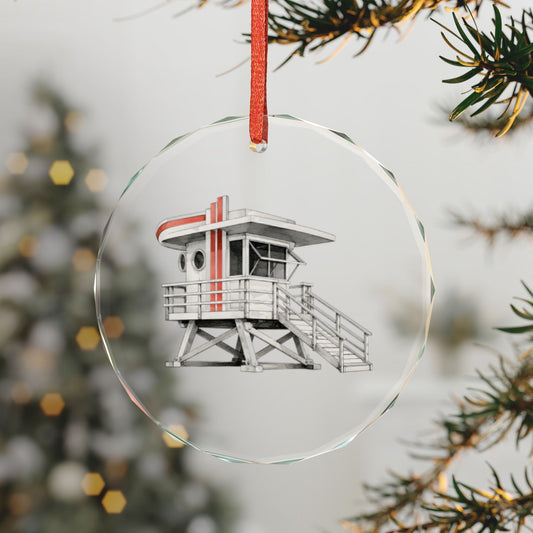 Miami Beach Florida Holiday Ornament - Lifeguard Towers