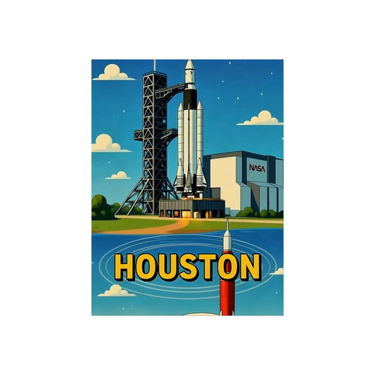 Houston Texas Vintage Retro Giclée Print Art Series Poster
