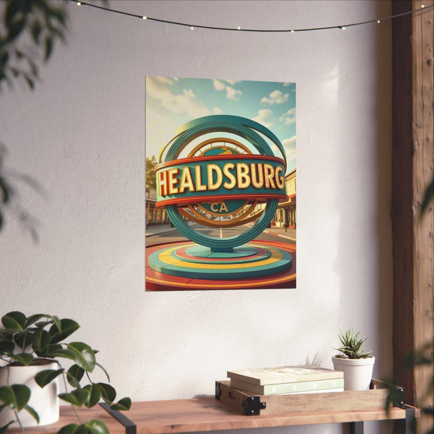Healdsburg California Vintage Retro Giclée Print Art Series Poster