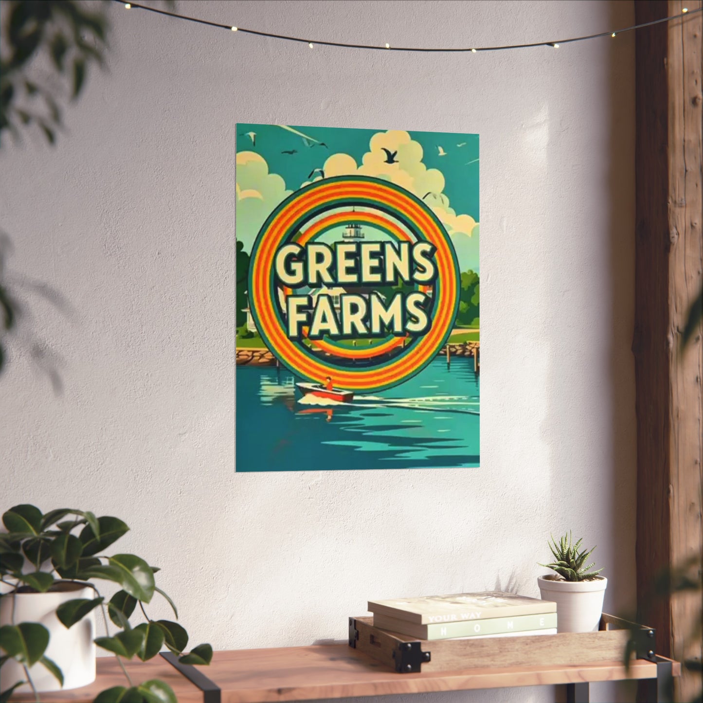Greens Farms Connecticut Vintage Retro Giclée Print Art Series Poster