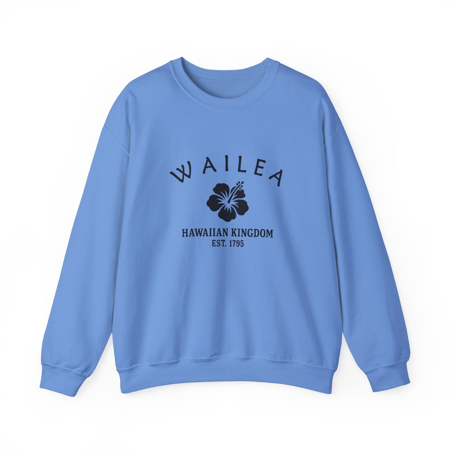 Wailea Hawaii Vintage Retro Unisex Heavy Crewneck Sweatshirt - Black Logo