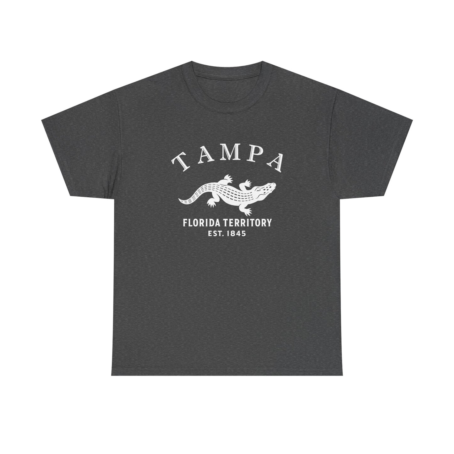 Tampa Florida Vintage Retro Unisex Heavy Cotton Tee - White Logo