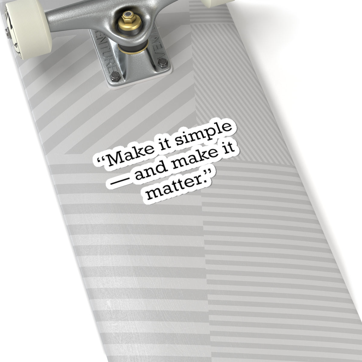 Quote 33 Make It Simple Vintage Retro Vinyl Sticker - Black Logo