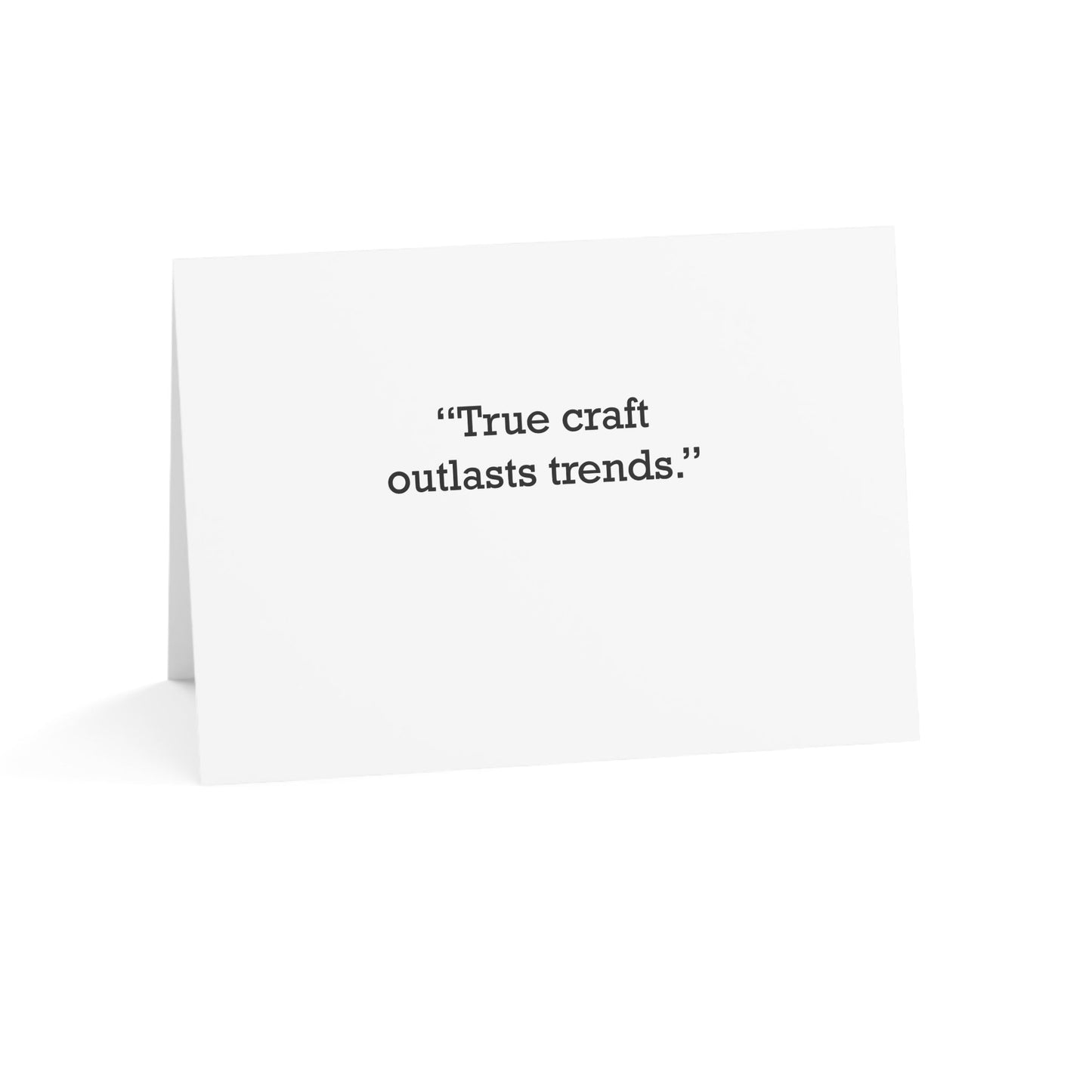 Quote 33 True Craft Outlasts Vintage Retro Thank You Card Set - Black Logo