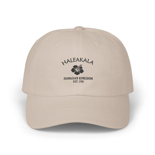 Haleakala Hawaii Vintage Retro Embroidered Cotton Cap - Black Logo