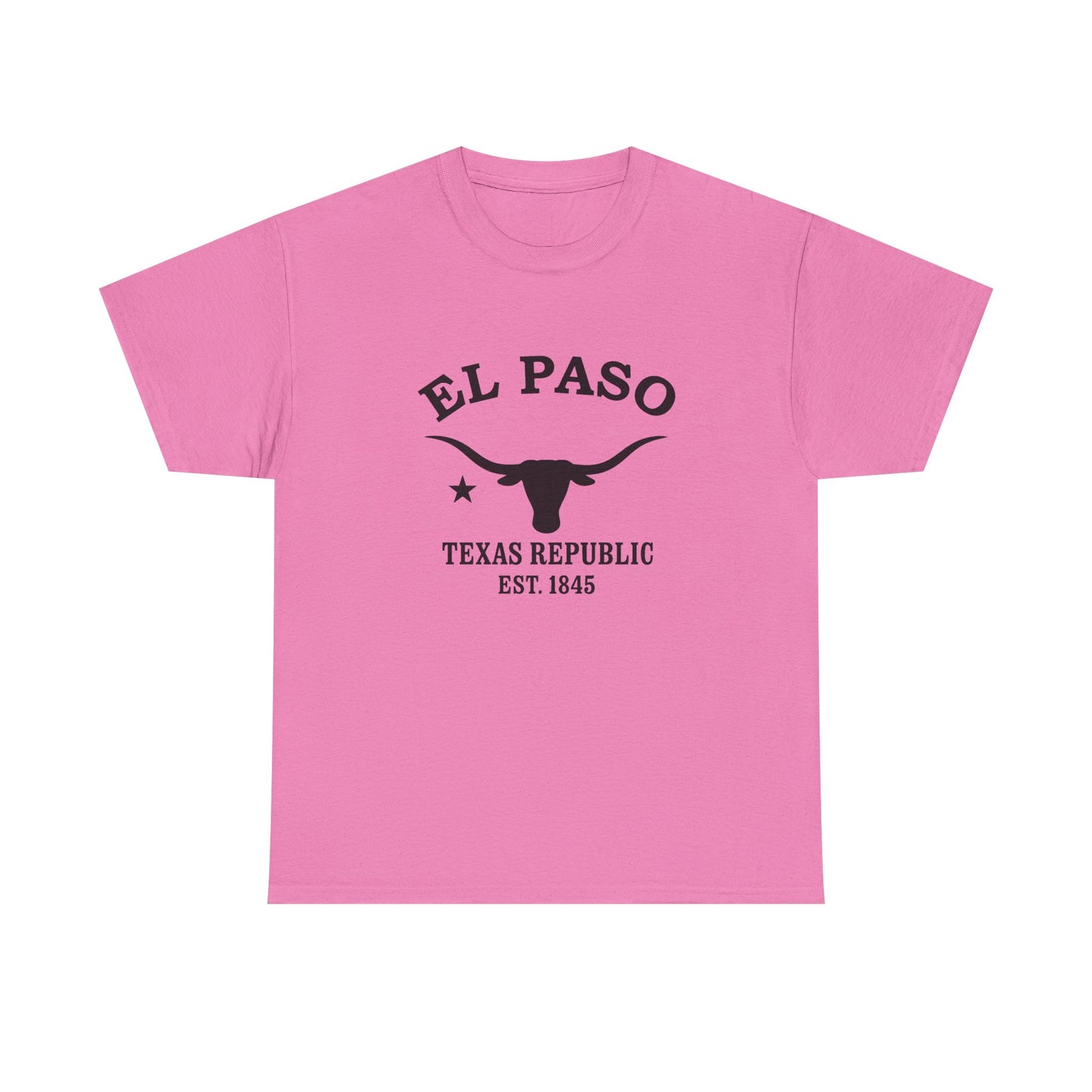 El Paso Texas Vintage Retro Unisex Heavy Cotton Tee - Black Logo