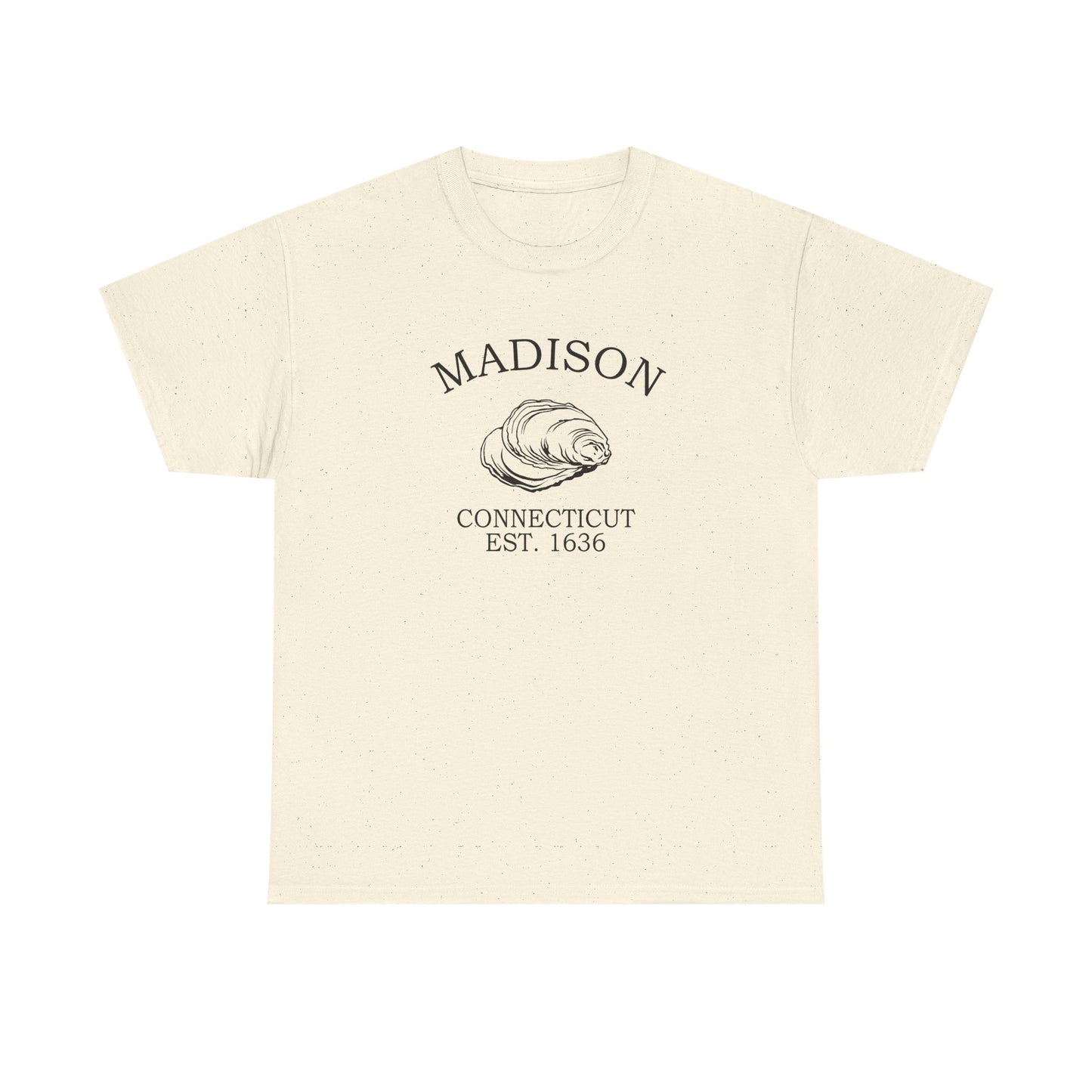 Madison Connecticut Vintage Retro Unisex Heavy Cotton Tee - Black Logo