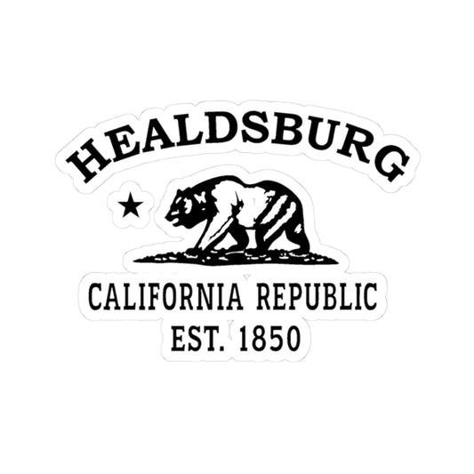 Healdsburg California Vintage Retro Vinyl Sticker - Black Logo