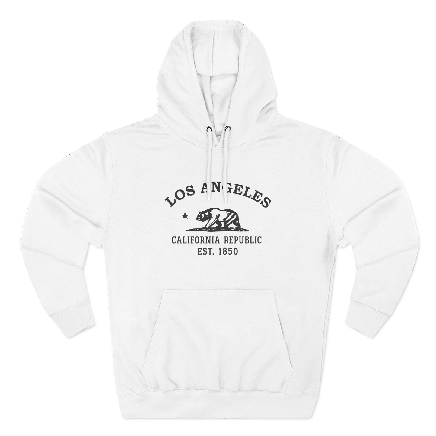 Los Angeles California Vintage Retro Unisex Heavy Cotton Hoodie - Black Logo