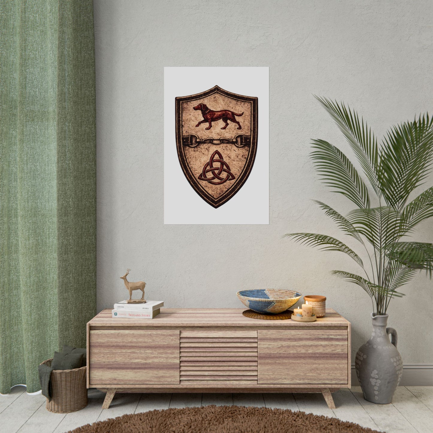 №108 Knight Crest Heraldic Poster — Live Your Best Knight · Temperantia Fiducia Perseverantia