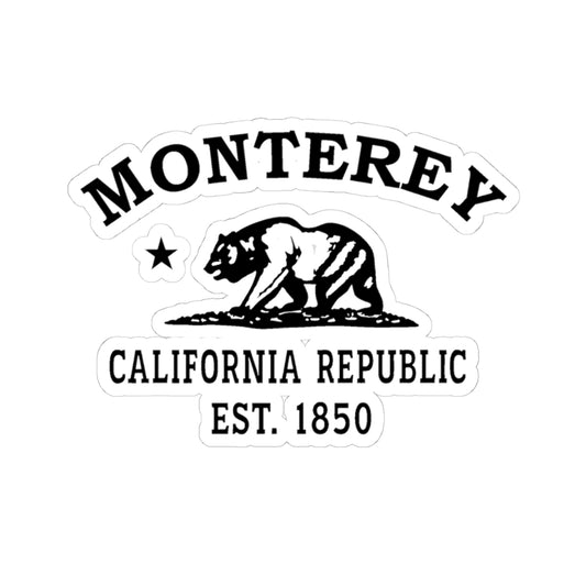 Monterey California Vintage Retro Vinyl Sticker - Black Logo