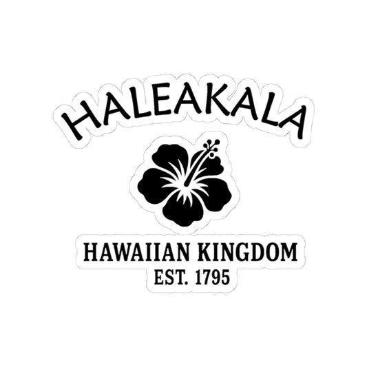 Haleakala Hawaii Vintage Retro Vinyl Sticker - Black Logo